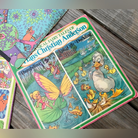 Lot Vintage Childrens Records Story Book Reading Songs Classic Fairy Tale Fables - Picture 2 of 16